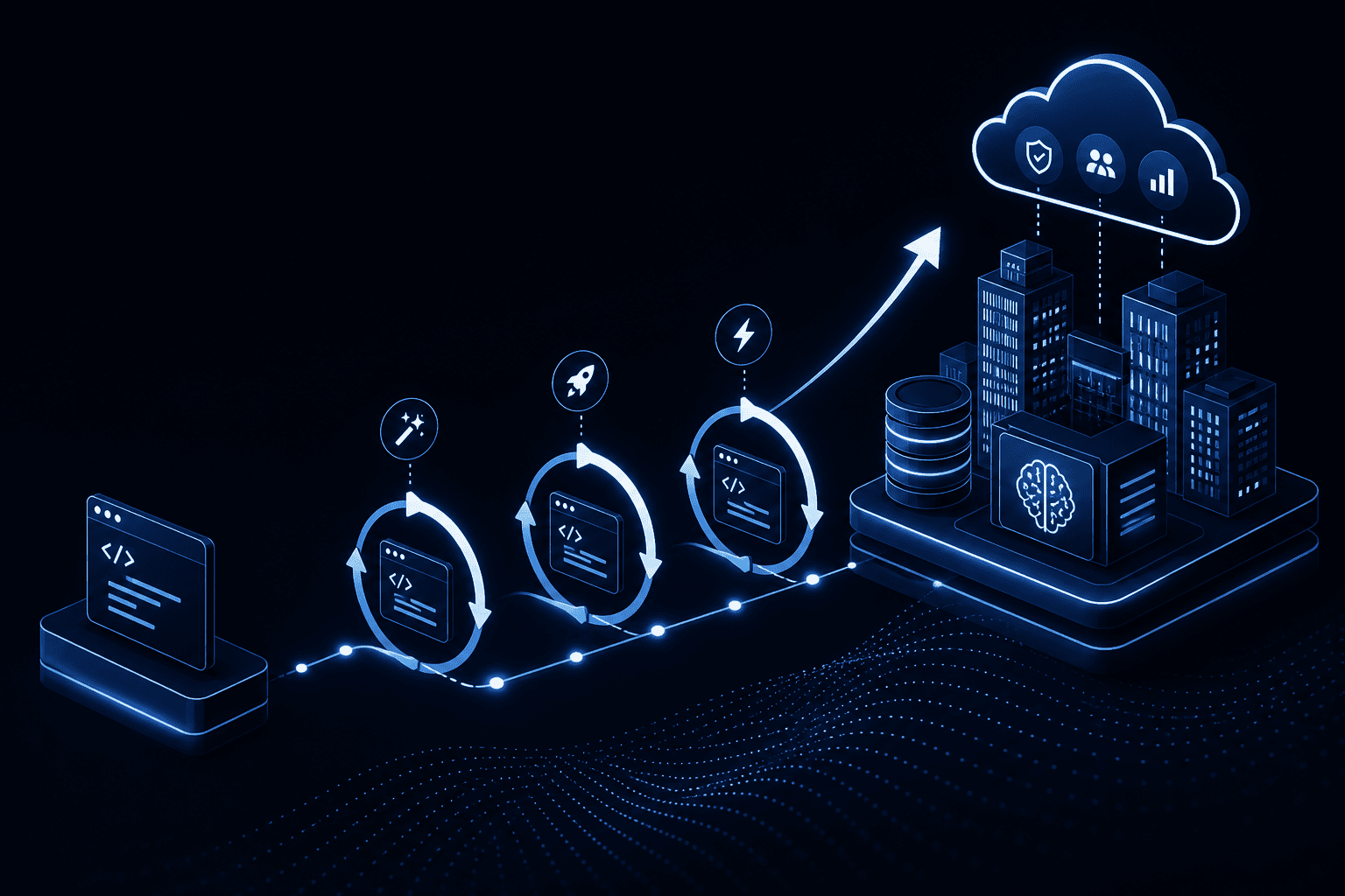 Developers working on scalable SaaS platform